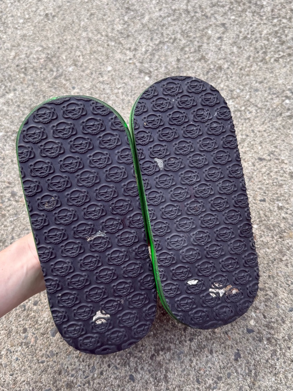 Vintage Floatie Sugar Shoes Lime Green & Pink Platform Sandals Rare Y2K Size 7 - Picture 9 of 11